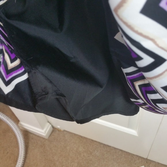 AT Loft Black White Chevron Sleeveless Dress 2 EUC - Picture 6 of 7